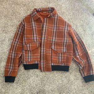 Plaid Bomber Jacket